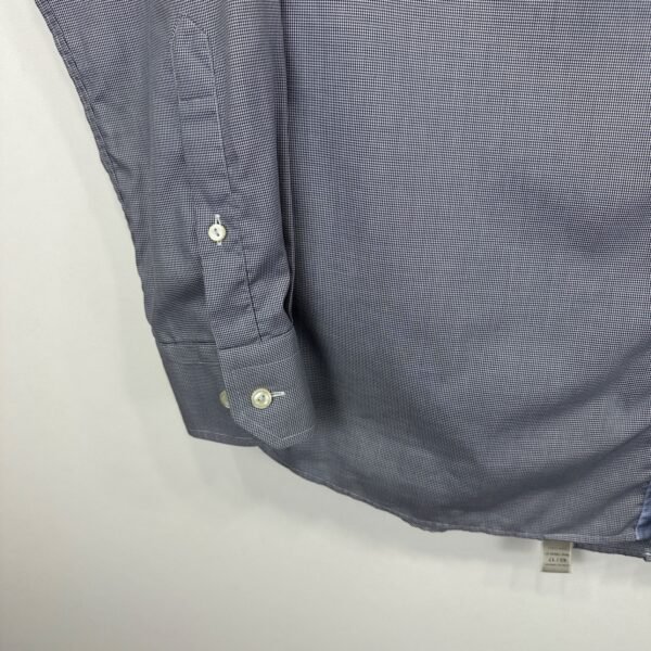 Eton Formal Dress Shirt Men's 43 17 Grey Long Sleeve Slim Fit Houndstooth