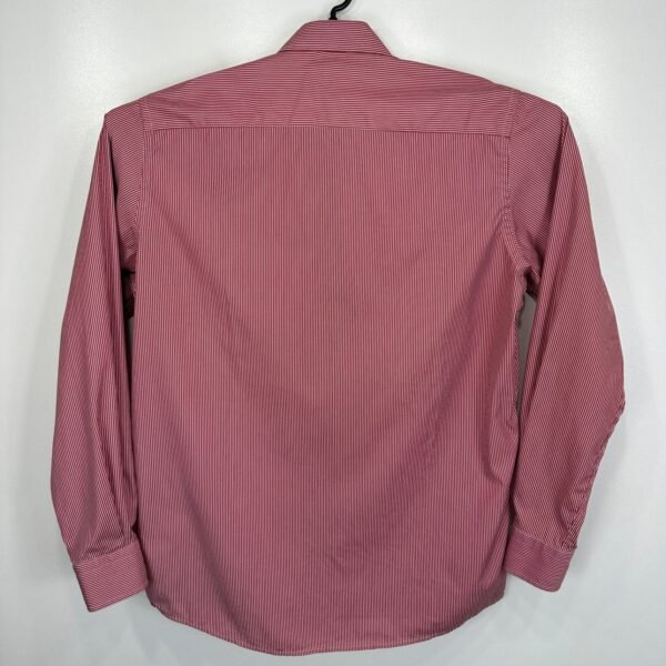 Eton Contemporary Formal Dress Shirt Men's 17 43 Red Striped Long Sleeve Luxury