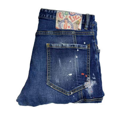 Dsquared2 Classic Kenny Twist Factory Distressed Jeans Men's W34 L28 Tag 50 Blue