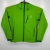 s-l1600 Haglofs Green Hooded Full-Zip Hiking Jacket Women's Size L Outdoor Stretch Pockets