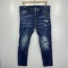 Dsquared2 Classic Kenny Twist Factory Distressed Jeans Men's W34 L28 Tag 50 Blue