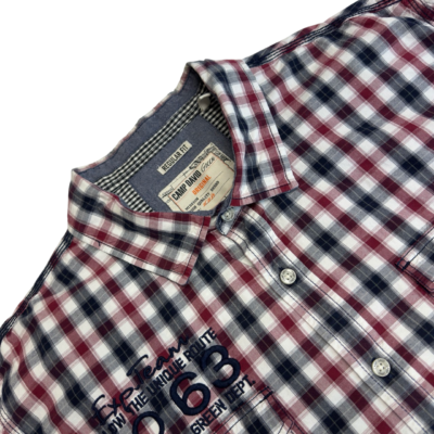Camp David Casual Shirt Men's 2XL Plaid Check Long Sleeve
