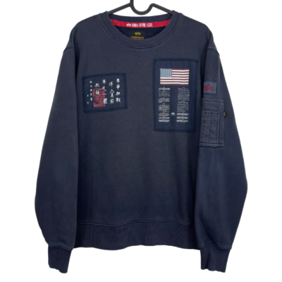 Alpha Industries Sweatshirt Men's Size M Blue