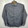 Eton Formal Dress Shirt Men's 43 17 Grey Long Sleeve Slim Fit Houndstooth