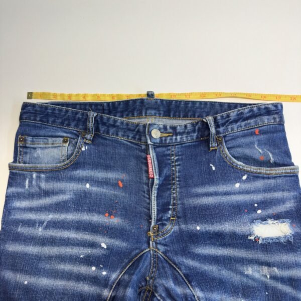 Dsquared2 Classic Kenny Twist Factory Distressed Jeans Men's W34 L28 Tag 50 Blue