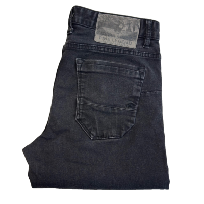 PME Legend Nightflight Jeans Men's W32 L32 Black Stretch Denim Slim Straight Zip