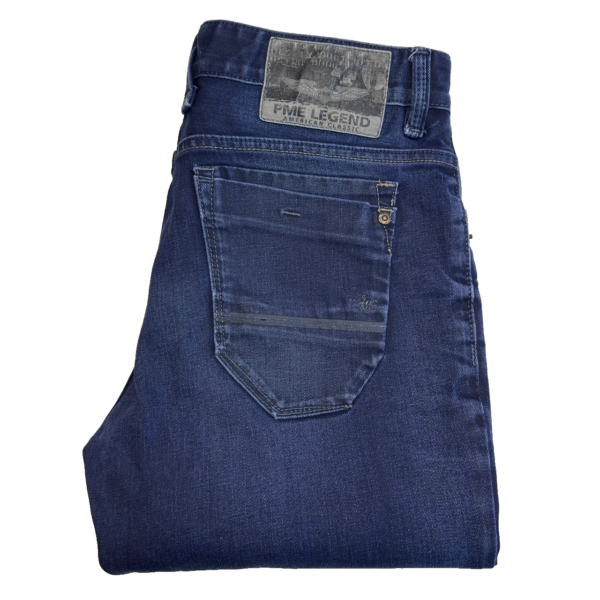 PME Legend Jeans Men's W31 L32 Blue Stretch Denim Regular Fit Tapered Zip
