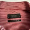 Eton Contemporary Formal Dress Shirt Men's 17 43 Red Striped Long Sleeve Luxury