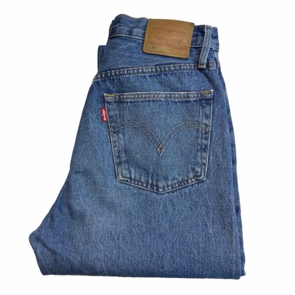 Levi's 501 Jeans Blue W27 L32 Women Original Fit Straight Button Fly Y2K