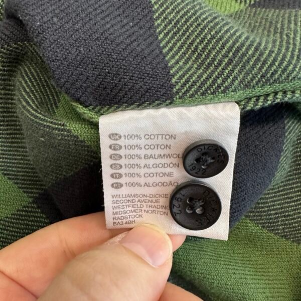 IMG_4755 Large Dickies Flannel Shirt Green XL Men's Big Check Pockets