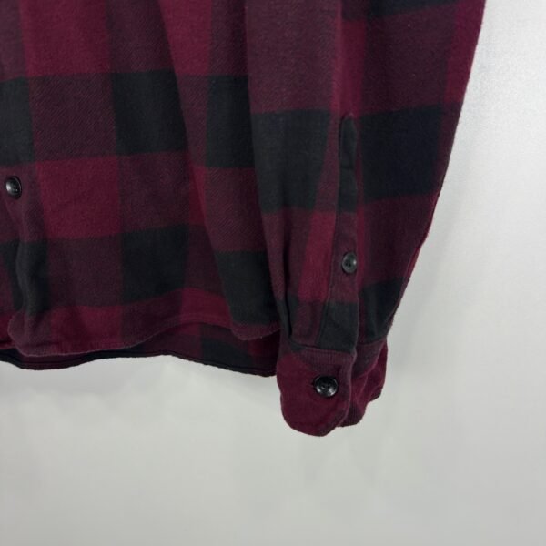 IMG_4762 Large Dickies Flannel Shirt Burgundy Black M Men's Big Check