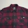 IMG_4764 Large Dickies Flannel Shirt Burgundy Black M Men's Big Check