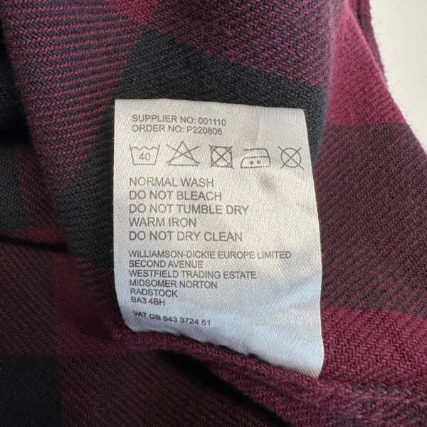 IMG_4766 Large Dickies Flannel Shirt Burgundy Black M Men's Big Check