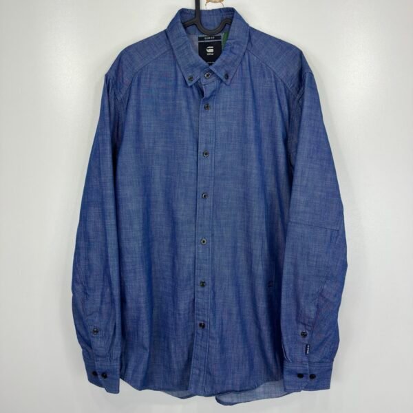 IMG_4769 Large G-Star Stalt Denim Shirt Blue XL Men's Slim Fit