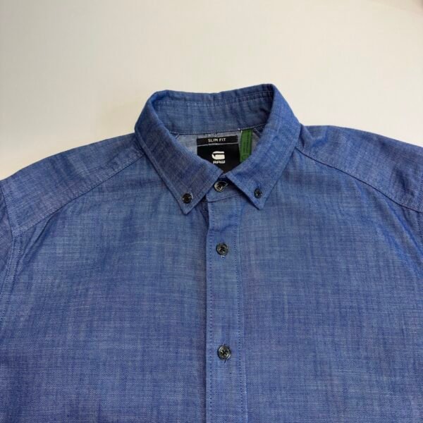 IMG_4773 Large G-Star Stalt Denim Shirt Blue XL Men's Slim Fit