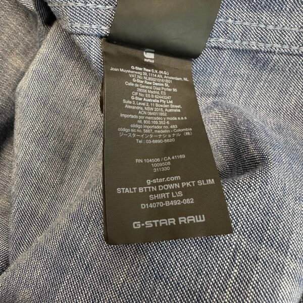 IMG_4776 Large G-Star Stalt Denim Shirt Blue XL Men's Slim Fit