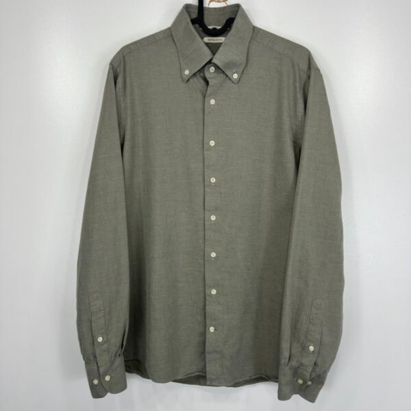 Suitsupply Shirt Mens 39/40 15.5 15 3/4 Khaki Slim Fit Casual Long Sleeve Button Down