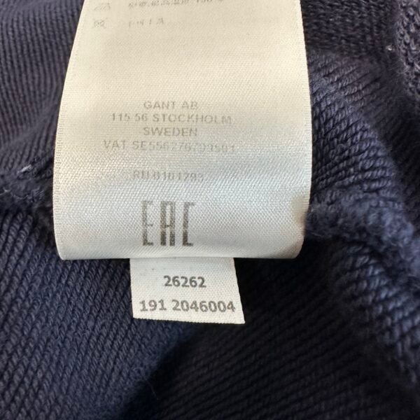 Gant Sweatshirt Men's Pullover Size M Blue Crew Neck Big Logo