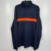 J.Lindeberg Ethan Slim Fit Jersey+ Polo Shirt Men's Size M Blue Long Sleeve Golf