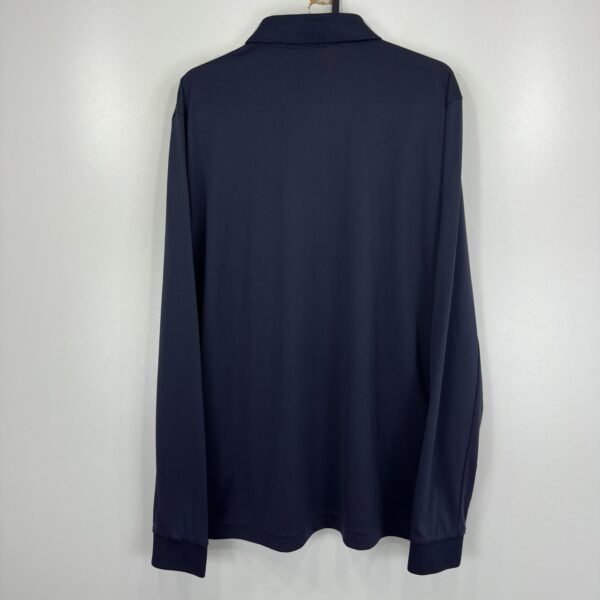 J.Lindeberg Ethan Slim Fit Jersey+ Polo Shirt Men's Size M Blue Long Sleeve Golf