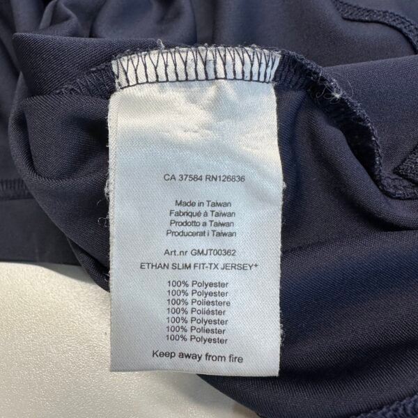 J.Lindeberg Ethan Slim Fit Jersey+ Polo Shirt Men's Size M Blue Long Sleeve Golf