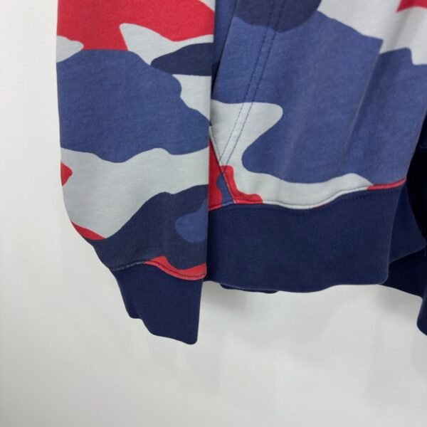 Nike Camo Hoodie Mens Sweatshirt XL Camouflage Full Zip Up Red Blue Grey