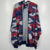 Nike Camo Hoodie Mens Sweatshirt XL Camouflage Full Zip Up Red Blue Grey