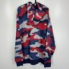 Nike Camo Hoodie Mens Sweatshirt XL Camouflage Full Zip Up Red Blue Grey