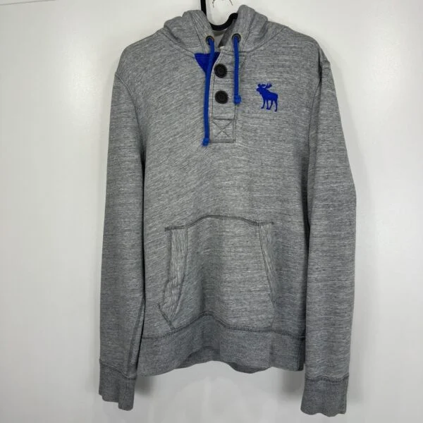 Abercrombie & Fitch Muscle Hoodie Grey Size L Men's Heavyweight