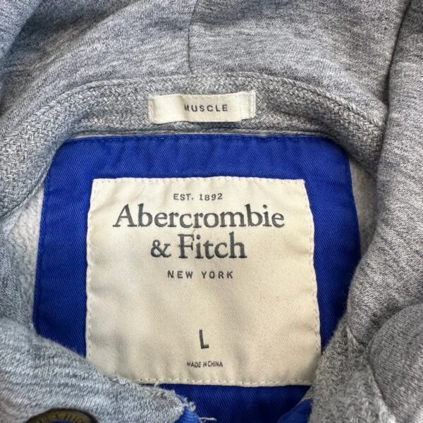 Abercrombie & Fitch Muscle Hoodie Grey Size L Men's Heavyweight