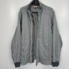 IMG_4900 Large Hugo Boss Sweatshirt Men's Jumper Size M Grey Full Zip Sweater High Neck