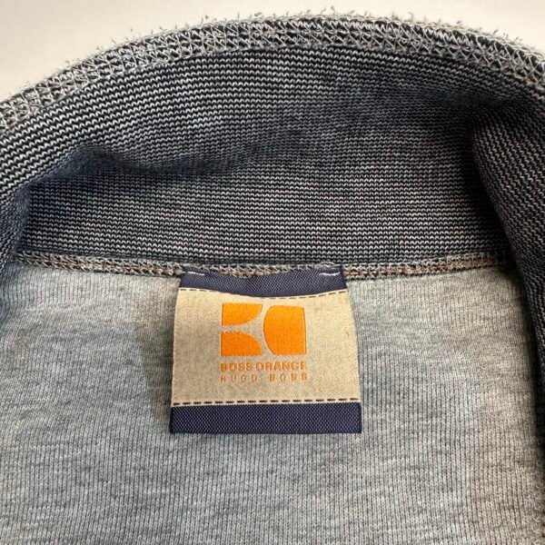IMG_4904 Large Hugo Boss Sweatshirt Men's Jumper Size M Grey Full Zip Sweater High Neck