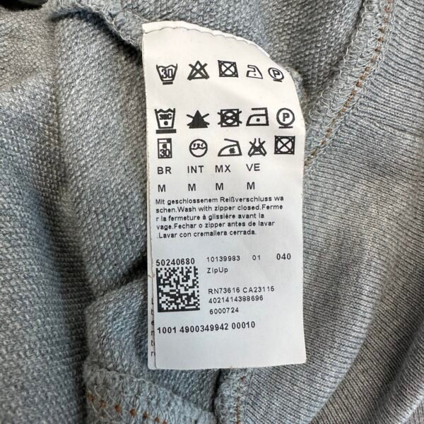 IMG_4906 Large Hugo Boss Sweatshirt Men's Jumper Size M Grey Full Zip Sweater High Neck