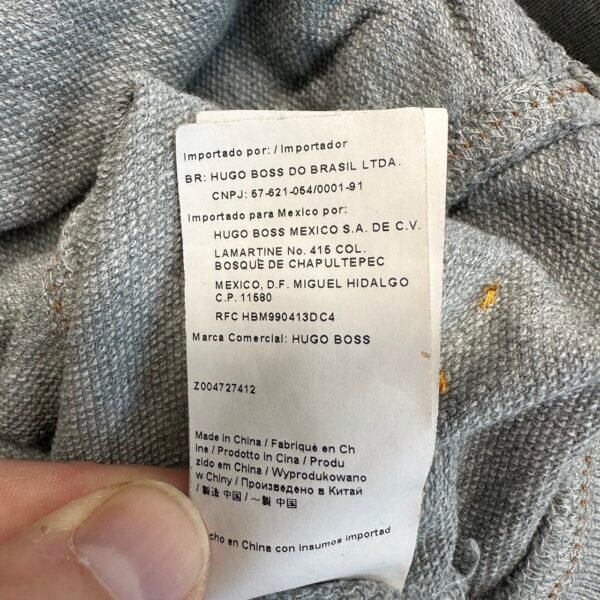 IMG_4908 Large Hugo Boss Sweatshirt Men's Jumper Size M Grey Full Zip Sweater High Neck