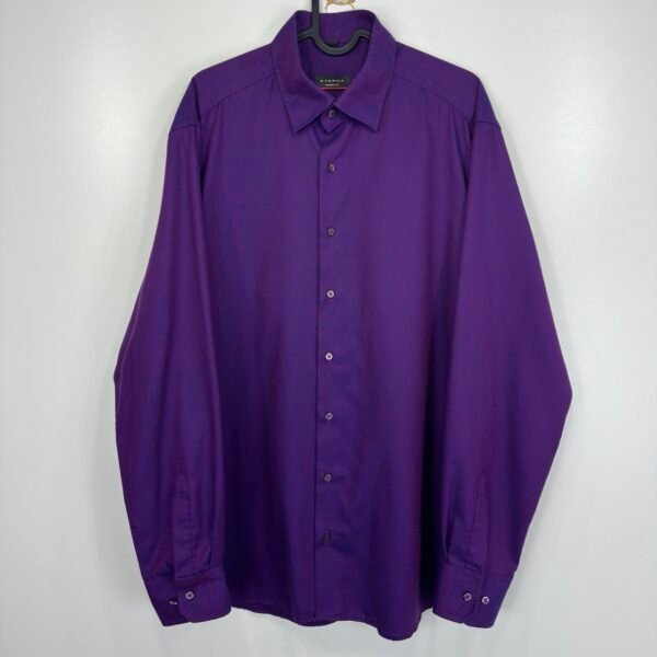 Eterna Shirt Purple 16.5 42 Men's Modern Fit Long Sleeve