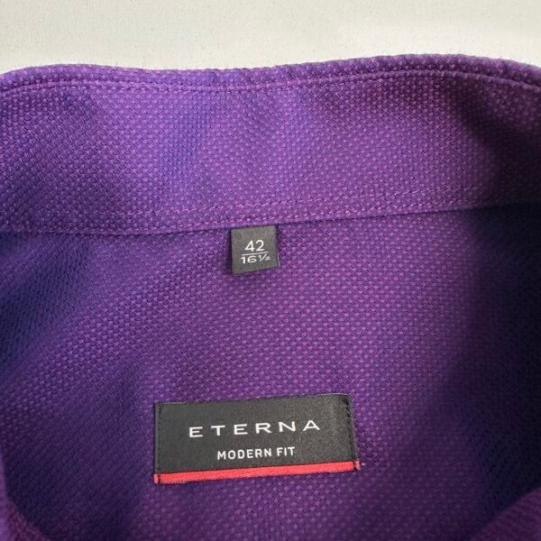 Eterna Shirt Purple 16.5 42 Men's Modern Fit Long Sleeve