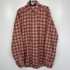 Stenstroms Shirt Men's 16 41 Orange Plaid Check Long Sleeve