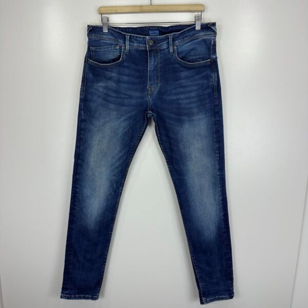 IMG_4960 Large Pepe Jeans Finsbury Blue W35 L32 Men's Stretch Slim Skinny