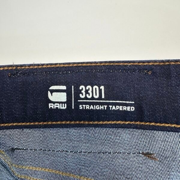 G-Star 3301 Jeans Blue W38 L32 Men's Stretch Straight Tapered