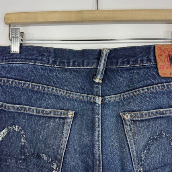 IMG_5042 Large EVISU Lot 2008 Selvedge Jeans Men's W33 L32 Blue Japanese Streetwear Denim