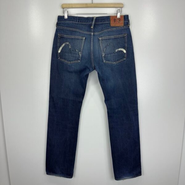 IMG_5043 Large EVISU Lot 2008 Selvedge Jeans Men's W33 L32 Blue Japanese Streetwear Denim