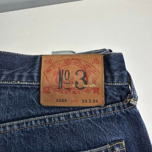 IMG_5051 Large EVISU Lot 2008 Selvedge Jeans Men's W33 L32 Blue Japanese Streetwear Denim