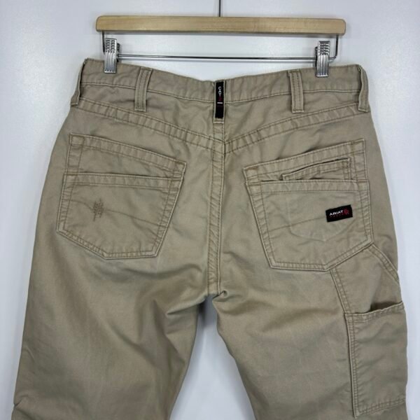 IMG_5119 Large Ariat FR M4 Workhorse Khaki Jeans Men's W31 L32 Flame Resistant Relaxed Bootcut