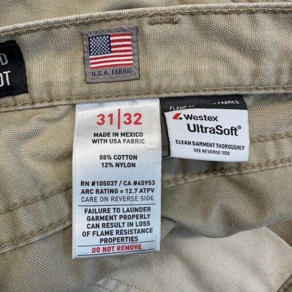 IMG_5128 Large Ariat FR M4 Workhorse Khaki Jeans Men's W31 L32 Flame Resistant Relaxed Bootcut