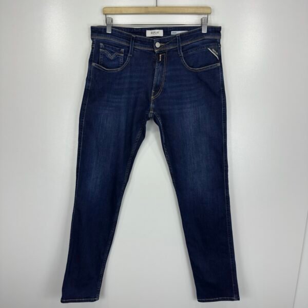 IMG_5314 Large Replay Anbass Jeans Blue W34 L32 Men’s Slim Skinny