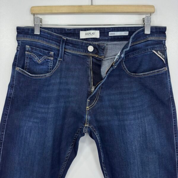 IMG_5316 Large Replay Anbass Jeans Blue W34 L32 Men’s Slim Skinny