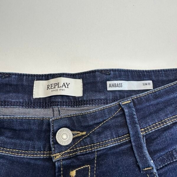 IMG_5322 Large Replay Anbass Jeans Blue W34 L32 Men’s Slim Skinny