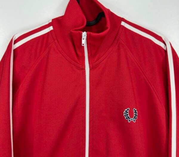 Fred Perry Red Track Jacket Mens L Full Zip