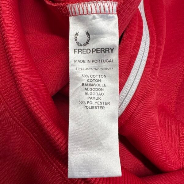 Fred Perry Red Track Jacket Mens L Full Zip