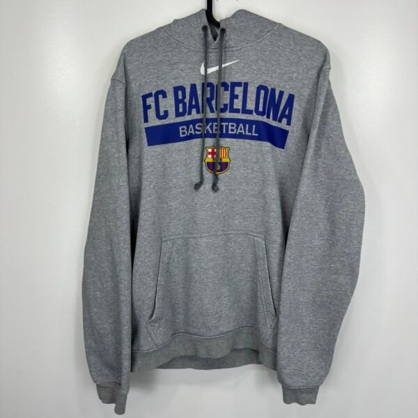 Nike FC Barcelona Basketball Hoodie Grey S Men’s Logo